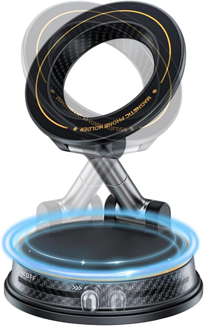 Vacuum-Lock Folding Magnetic Car Mount