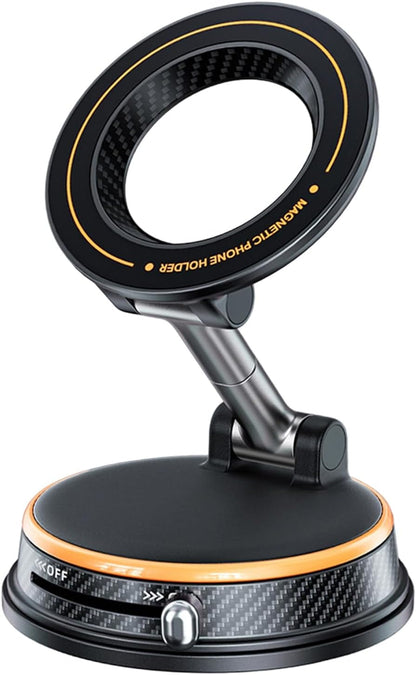 Vacuum-Lock Folding Magnetic Car Mount