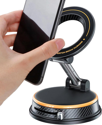 Vacuum-Lock Folding Magnetic Car Mount