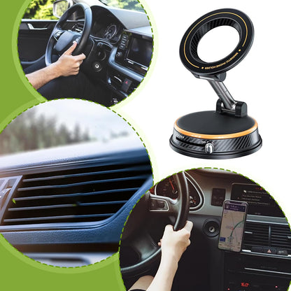 Vacuum-Lock Folding Magnetic Car Mount